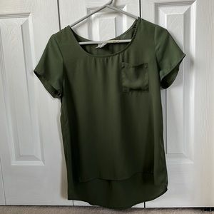Green pocket shirt